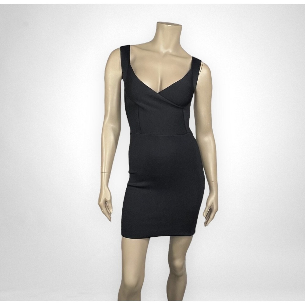 LF SEEK THE LABEL Small Black Bandage Bodycon Dress Mini Party LBD